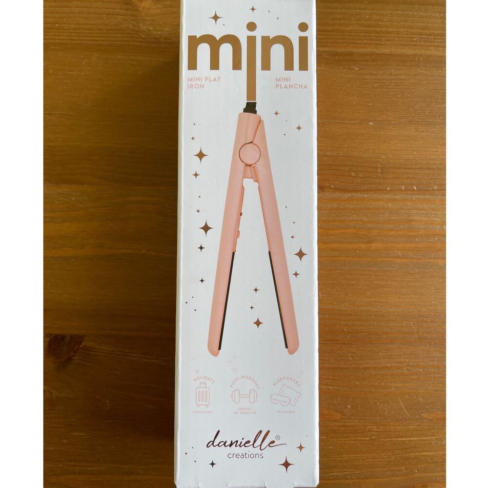 Danielle Creations Mini Flat Iron Blush Pink New Hair Style Plancha Travel